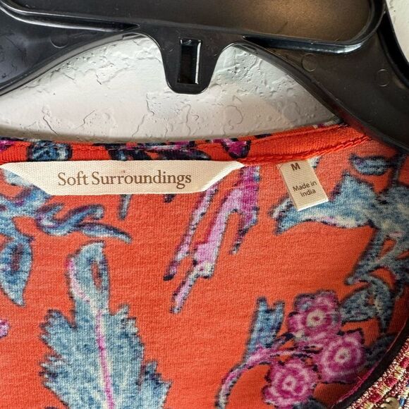 Soft Surroundings Samara Embellished Tunic Red Size M - Picture 2 of 11